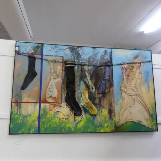 LGE MIXED MEDIA CLOTHESLINE ARTWORK 920x1530mm