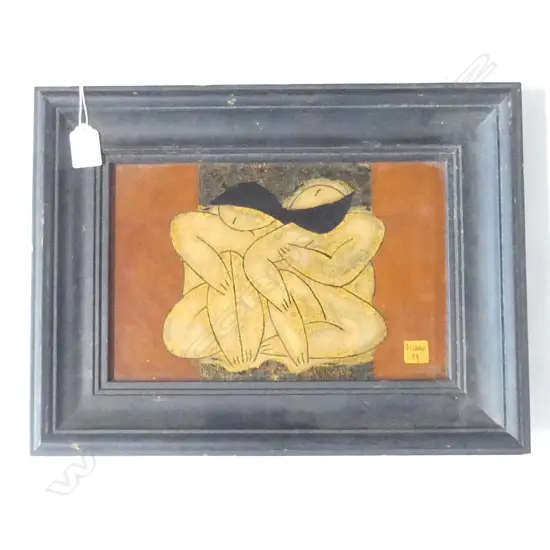 SIGNED ARTWORK; TWO FIGURES 190x290mm