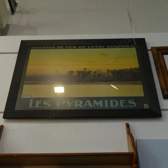 LG FRAMED EGYPT TRAVEL POSTER 650 X 970MM