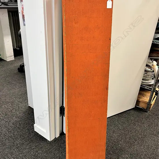 MODERN ORANGE OIL ON CANVAS ARTIST UNKNOWN 1000 X 235mm finely brushed & banded