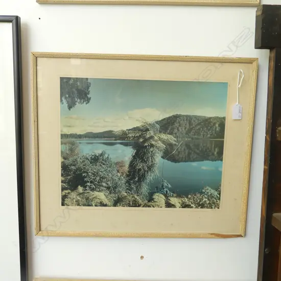 WHITES AVIATION VINTAGE PHOTO LAKE LANTHE HAND COLOURED