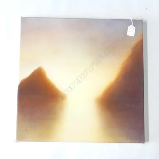 KYLA COVIC 'ANOTHER HOME - RED' ACYRLIC SIGNED & DATED VERSO 2020 405x405mm