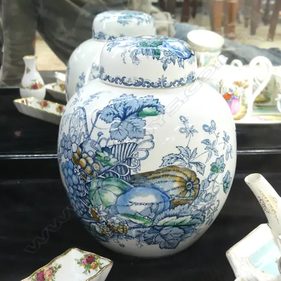 LG MASONS 'FRUIT BASKET' GINGER JAR H. 250MM