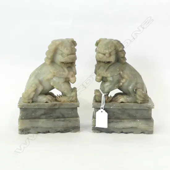 PR MARBLE FU DOGS H.185mm