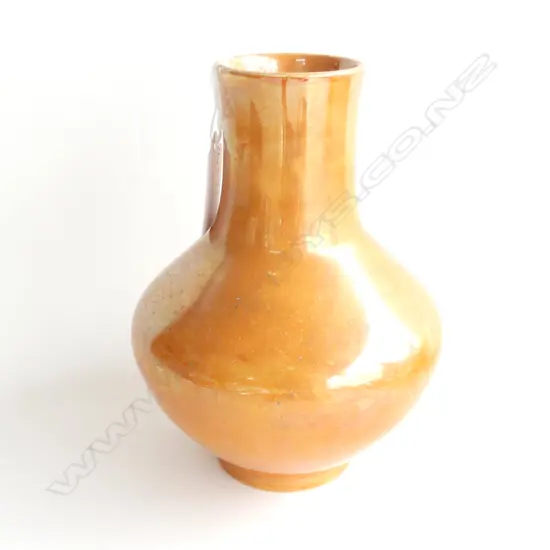 RUSKIN POTTERY VASE 160MMH
