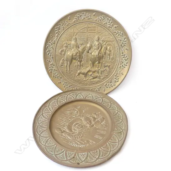 TWO METAL WALL PLATES.