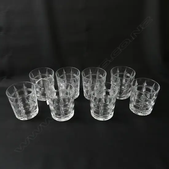 8 WATERFORD CRYSTAL MARQUIS DOUBLE OLD FASHIONED TUMBLERS H. 95MM