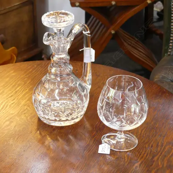 STUART CRYSTAL DECANTER (H. 255MM) + STUART CRYSTAL BRANDY BALLOON  (H 115MM)