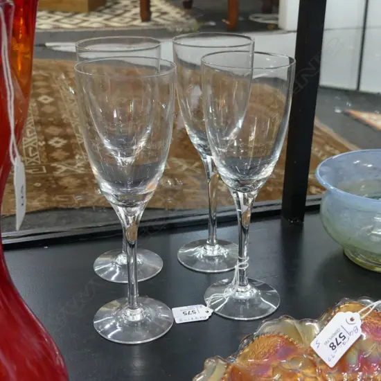 2 BOXES OF 2 DARTINGTON CRYSTAL LARGE RACHAEL WINE GLASSES, SLIGHTLY IMPERFECT