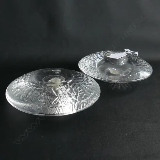 PR ORREFORS DISCUS CANDLE HOLDERS  DIA 150MM