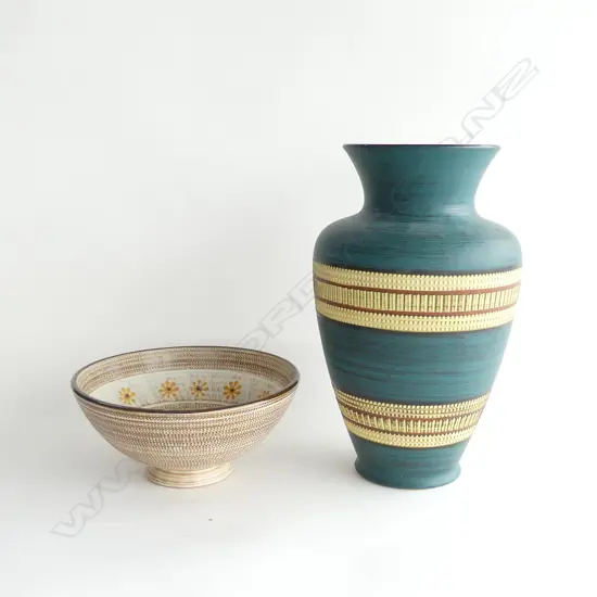 VINTAGE GERMAN BOWL & VASE H.310mm
