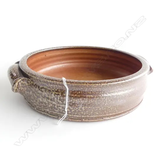 STUDIO POTTERY SALT GLAZED BOWL 230mm dia