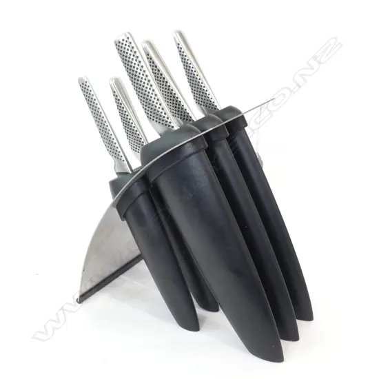'GLOBAL' 6 KNIFE SET IN HOLDER