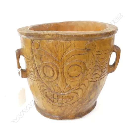 SEPIK RIVER WOODEN MORTAR PAPUA NEW GUINEA