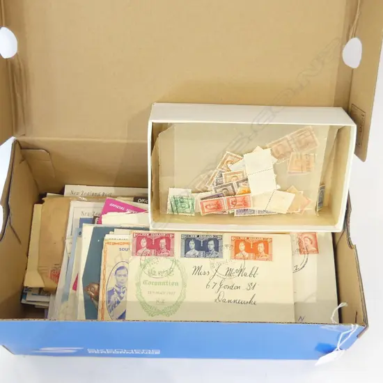 BOX VARIOUS ASST STAMPS & FDC'S