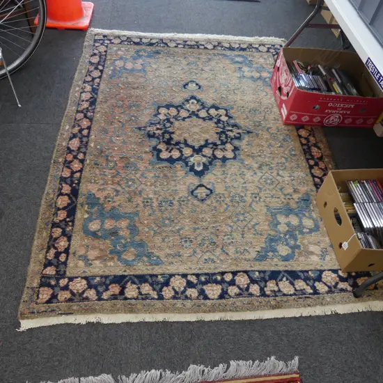 HAND KNOTTED WOOL PILE RUG 1900x1400mm