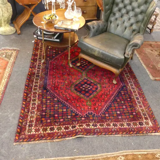 HAND KNOTTED ALL WOOL RUG 1900x1510mm