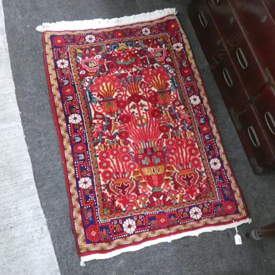 #99G PERSIAN MALAYER HAND KNOTTED RUG 95 X 66 CM