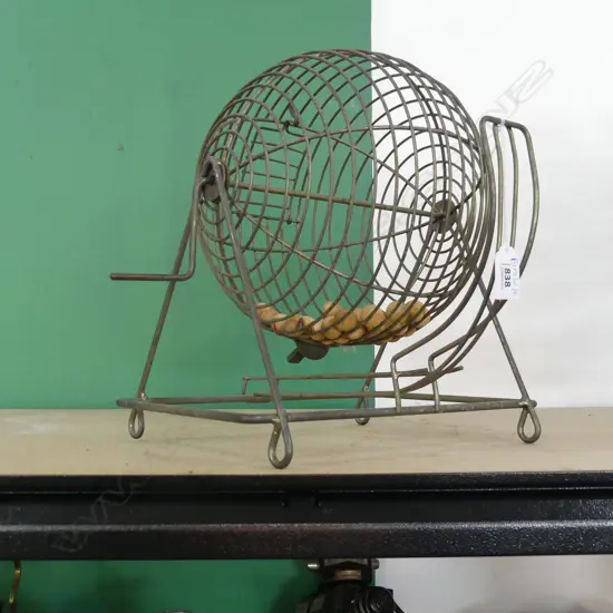 VINTAGE BINGO WIRE ROLLER & BALLS H.320mm