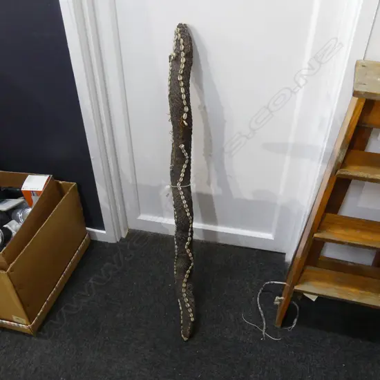 WOVEN BARK STRING AND COWRIE SHELL EEL PAPUA NEW GUINEA