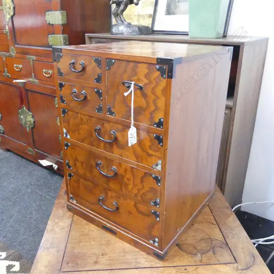 MODERN JAPANESE SMALL CABINET/COLLECTOR'S CHEST 6 DRAWER H.435mm