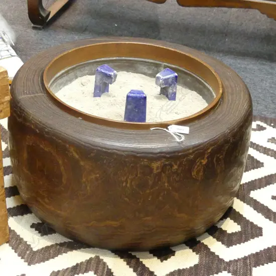 PAULOWNIA WOOD HIBACHI 1930’S COPPER LINED. H.265mm W.500mm