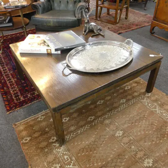 SQUARE WOODEN COFFEE TABLE 1050 MM SQ