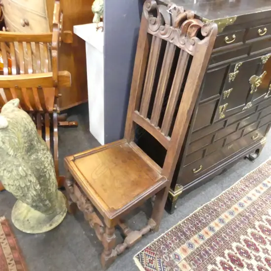 ANTIQUE CARVED WOODEN CHAIR H.1120mm