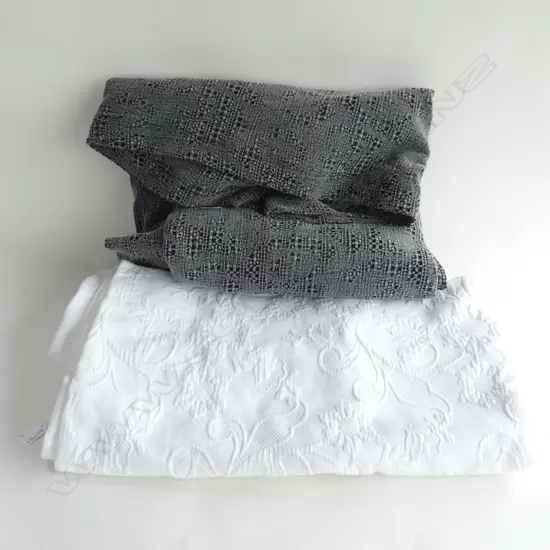 2 BEDSPREADS; WHITE LAURA ASHLEY QUEEN, BIANCA LORENNE KING