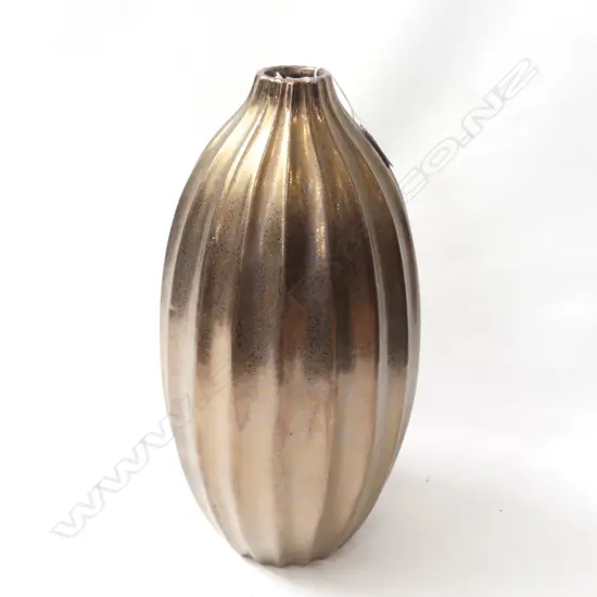 LG BRONZE CERAMIC VASE H. 415MM