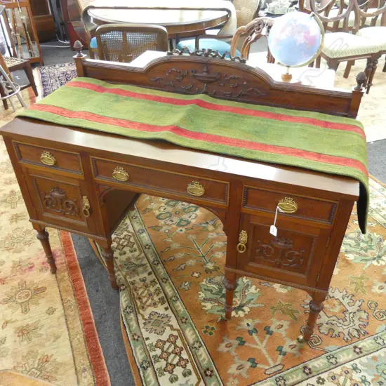 EDWARDIAN MAHOGANY SIDETABLE DESK 1200x540x940mm