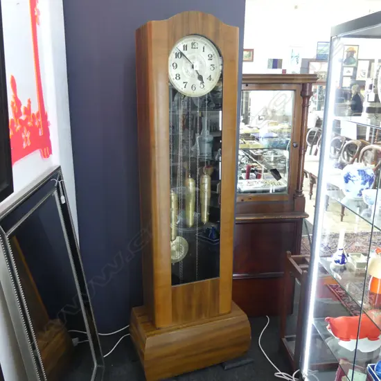 DECO STYLE GRANDFATHER CLOCK; 'MAUTHE' 670x380x1880mm