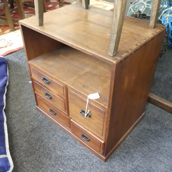 QUALITY VINTAGE JAPANESE SMALL TANSU BEDSIDE CHEST 420 x 315 x 455mm.