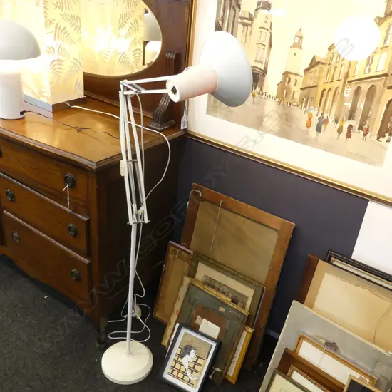 LGE WHITE ANGLE POISE STANDARD LAMP