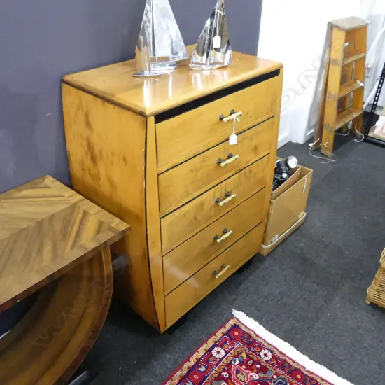 ART DECO CHEST OF 5 DRAWERS 720x420x980mm
