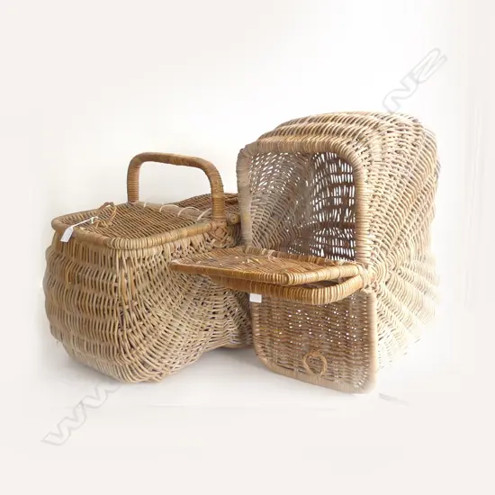 PR WOVEN CANE PICNIC BASKETS W.560mm