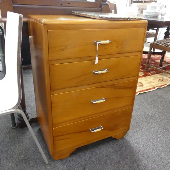 RIMU ART DECO STYLE TALL BOY H 850 MM