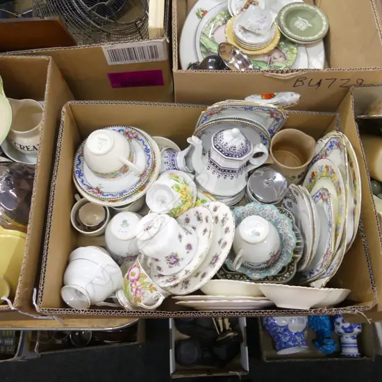 BOX LOT ASST. CHINA; TRIOS ETC