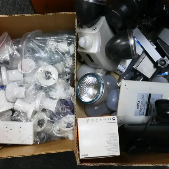 NEW ELECTRIC PLUGS SOCKETS SOLAR SENSOR LIGHTS ETC 60+ PCS