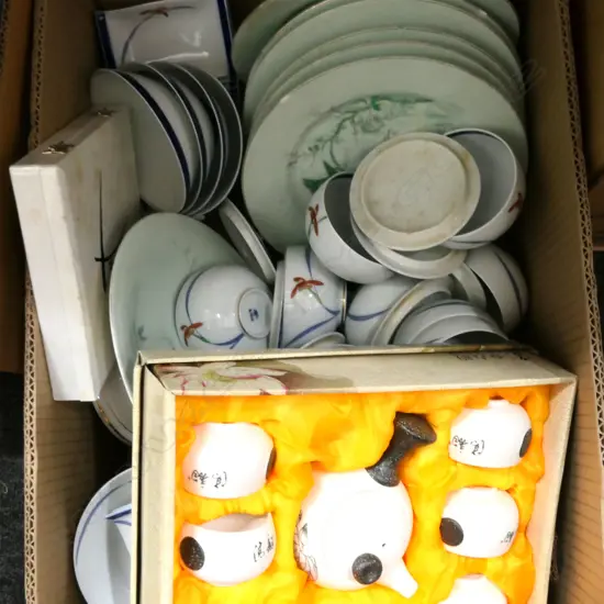 BOX LOT ASST. ORIENTAL CHINA
