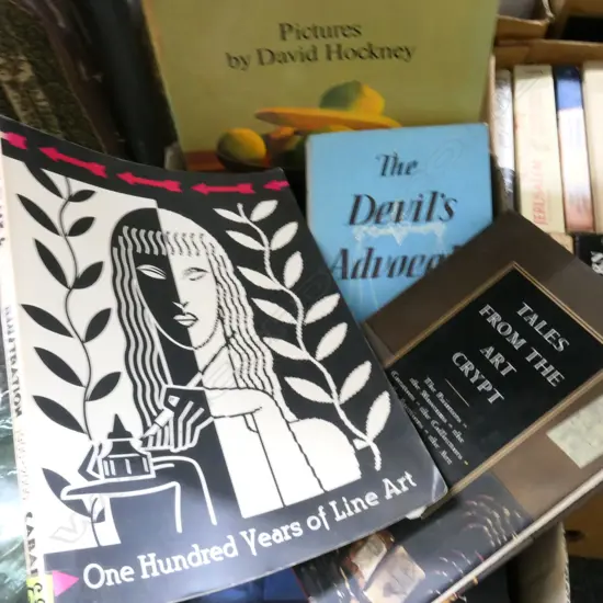 BOX ASST BOOKS; ART ETC..