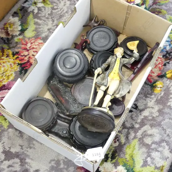 BOX ORIENTAL WOODEN STANDS + FIGURE (H 275MM)