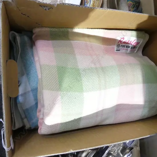 BOX OLD NZ WOOL BLANKETS