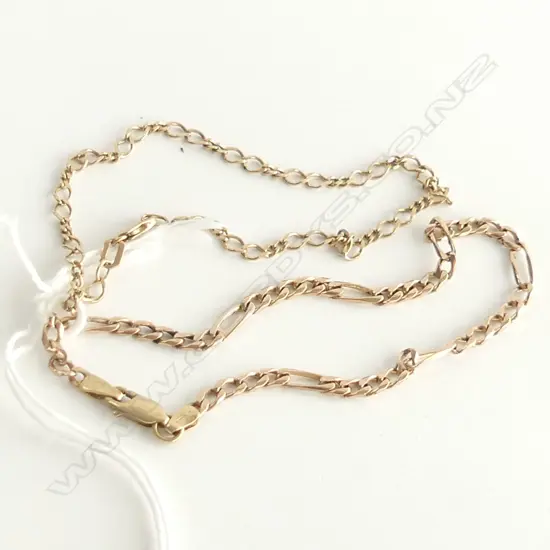 TWO 9ct. GOLD BRACELETS 6gm