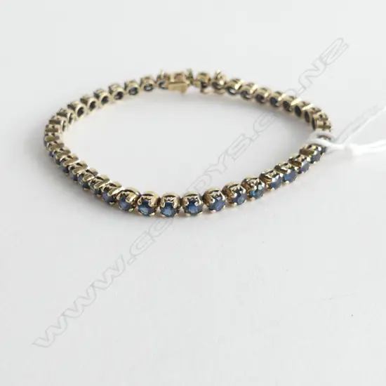 14ct. GOLD SAPPHIRE BRACELET 10.5gm.