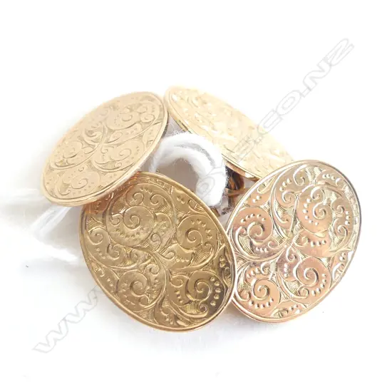 PR 9ct. GOLD CUFFLINKS 7.8gm.