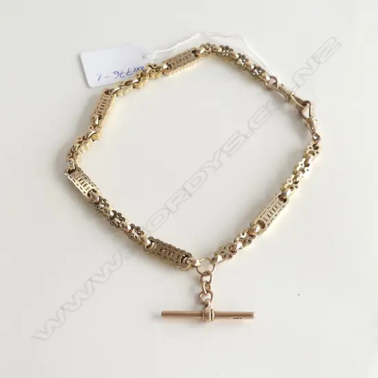 19thC 9ct. GOLD FANCY ALBERT CHAIN, 27.59gm