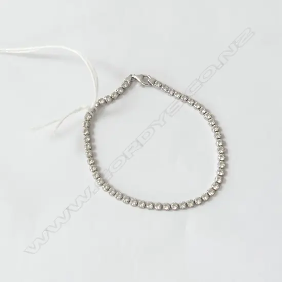 SILVER & CZ TENNIS BRACELET