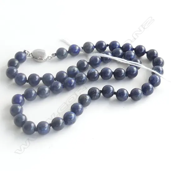 LAPIS LAZULI NECKLACE WITH .925 SILVER CLASP