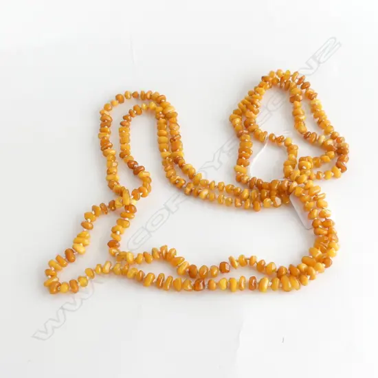 VERY LONG BUTTERSCOTCH AMBER NECKLACE  L.1800mm